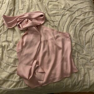 Dynamite Soft Pink Satin Blouse